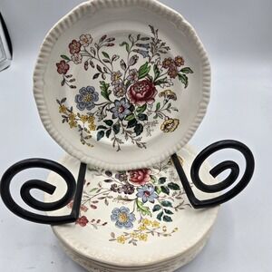 7‎ Vtg Copeland Spode Romney Pattern Side Plates 6.5" 40s Grandmacore Country